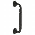Baldwin2576_MTG1Richmond Door Pull with Roses 8 in. CtC Back-to-Back Set for Wood Door with Thru