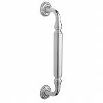 Baldwin2578-MTG3Richmond XL Door Pull with Roses 10 in. CtC Back-to-Back Set for Glass Door Prep